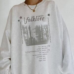 Folklore Era Cozy Music Graphic Unisex Streetwear Fan Aesthetic Sweatshirt